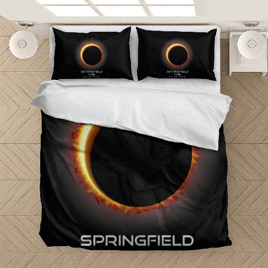 2024 Springfield Maine Eclipse Memento Souvenir Bedding Sets