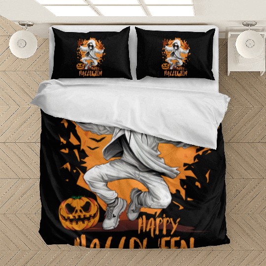 Halloween Skeleton Dabbing Hip Hop Bedding Sets
