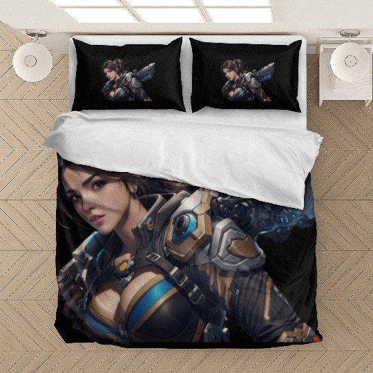 Sexy female gamer chick Bedding Sets
