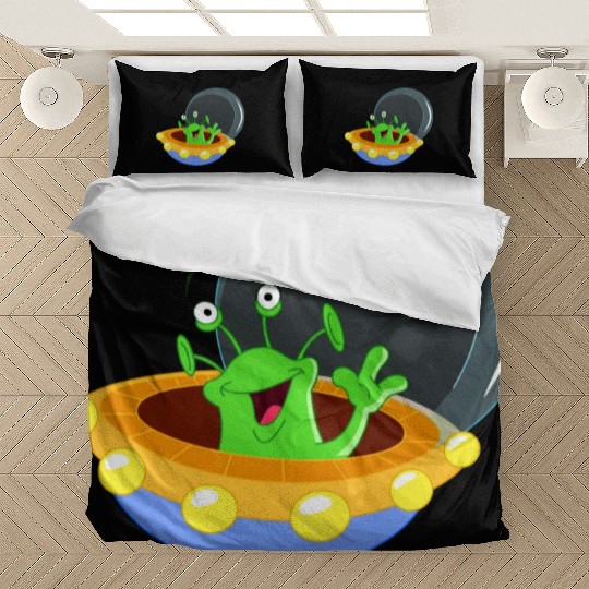 Happy Green Alien Bedding Sets