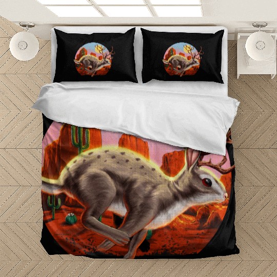 Jackalope Cryptid Rabbit Bedding Sets