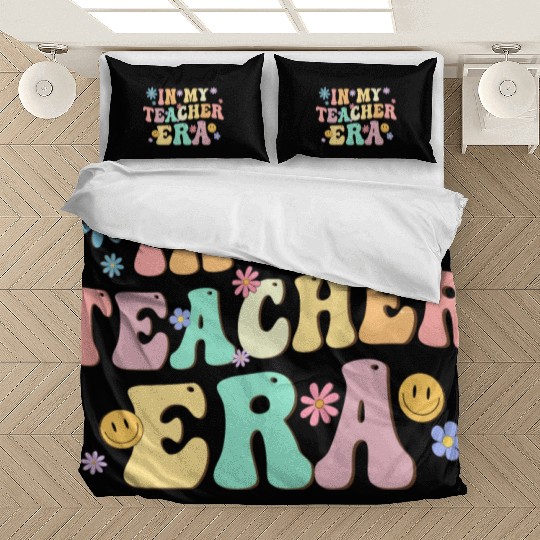 In My Teacher Era Back To School Retro Groovy Bedding Sets