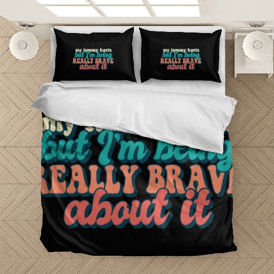Tummy Ache Survivor My Tummy Hurts Funny Food Bedding Sets