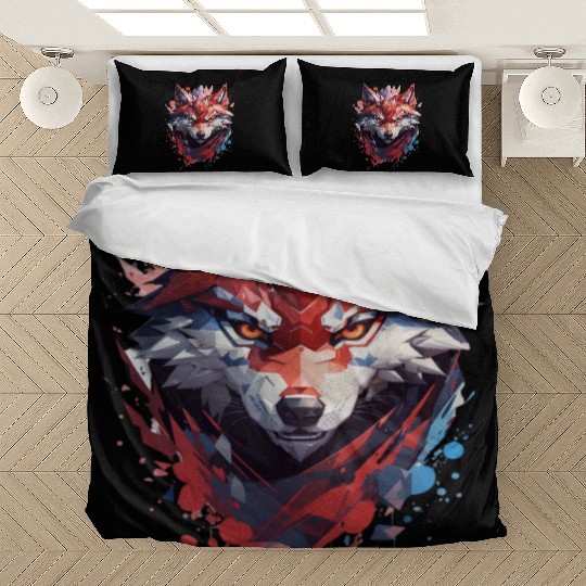 Polygonal Fox Print Bedding Sets