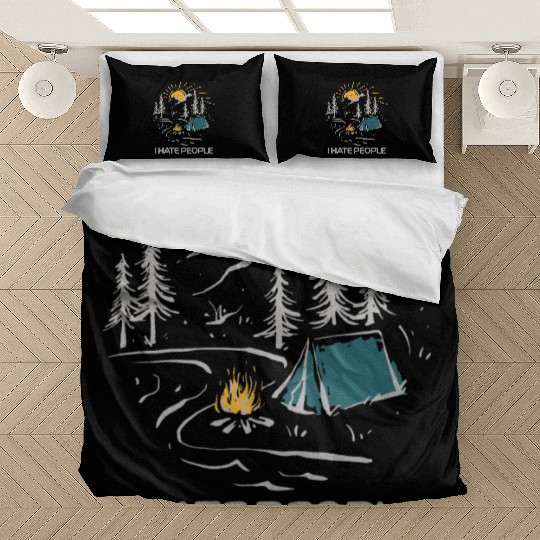 I Hate People Funny Camping Bedding Sets