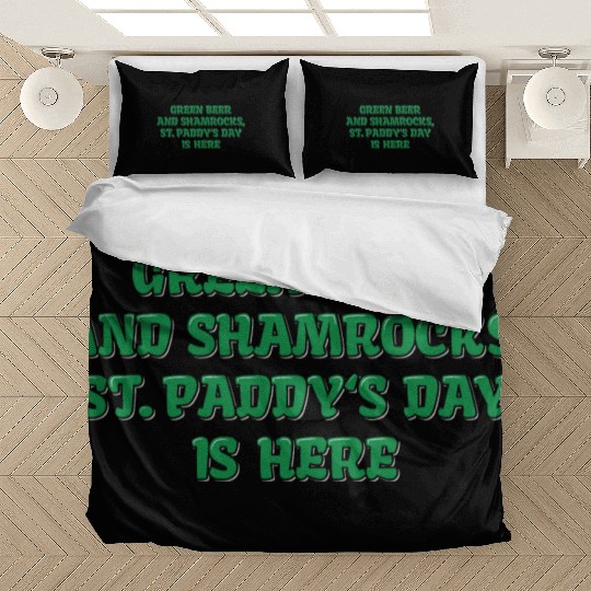 Green Beer And Shamrocks Bedding Sets