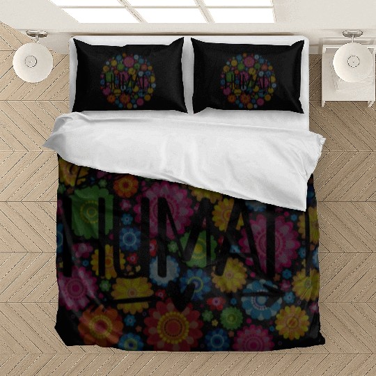 Be A Nice Human: Embrace Peace & Love Bedding Sets