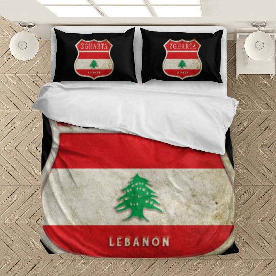 Zgharta Lebanon coat of arms flags design Bedding Sets