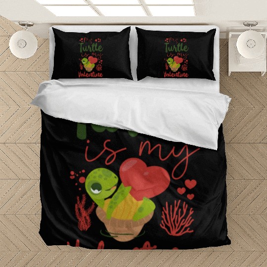 Sea Turtle Tortoise Valentines Day Bedding Sets