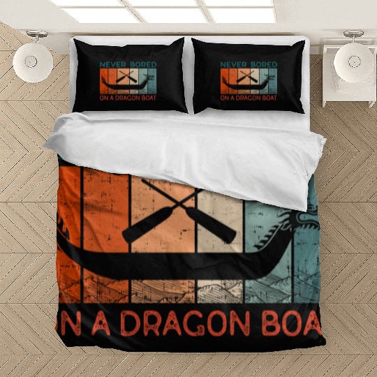 Never Bored On A Dragon Boat Funny Racing Bedding Sets