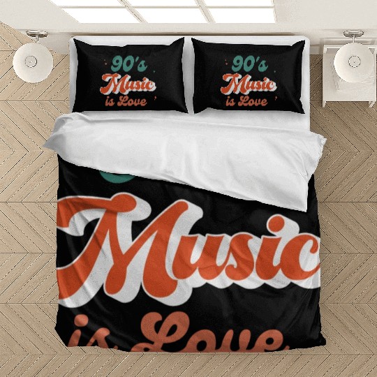 90s Music Is Love Music Is Life 90s Music Lover Bedding Sets