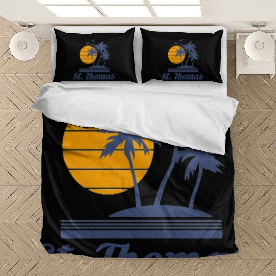 Saint St Thomas Caribbean Island Beach Bedding Sets