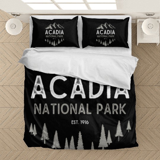 Acadia National Park Est 1916 Maine Bedding Sets