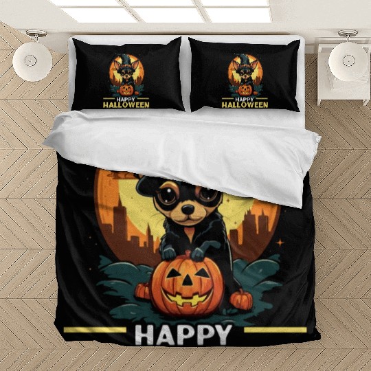 Chihuahua Halloween Puppy Trick Or Treat Dog Lover Bedding Sets