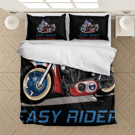 Easy Rider Motorcycle Chopper Stars and Stripes Bedding Sets
