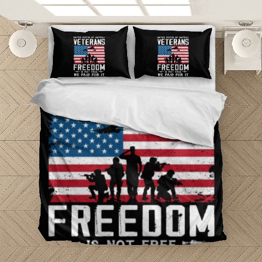US Veterans Freedom Is Not Free We Paid For It Bedding Sets