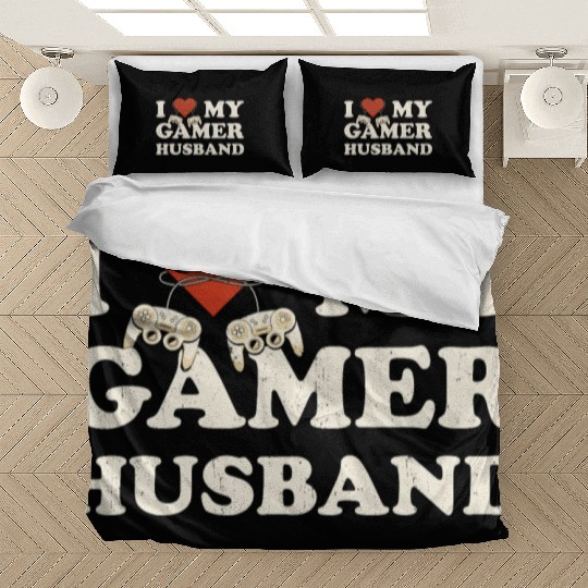 I Love My Gamer Husband - I Heart My Husband Bedding Sets