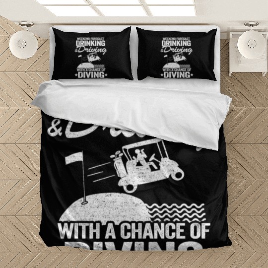 Beer Golf Cart Drinking Driving Diving Golfing Bedding Sets