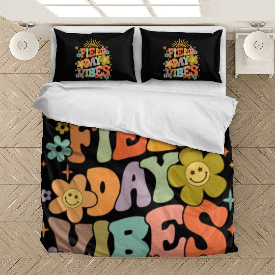 Field Day Vibes Summer Teacher Last Day Of School Bedding Sets