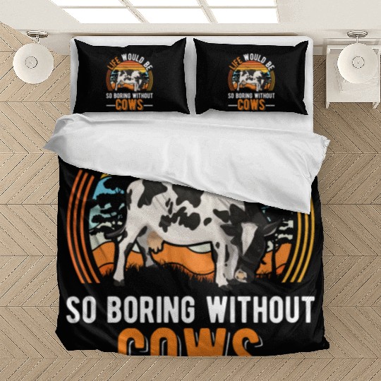 Cow Cattle Breeder Land, Farmer Cows Bedding Sets