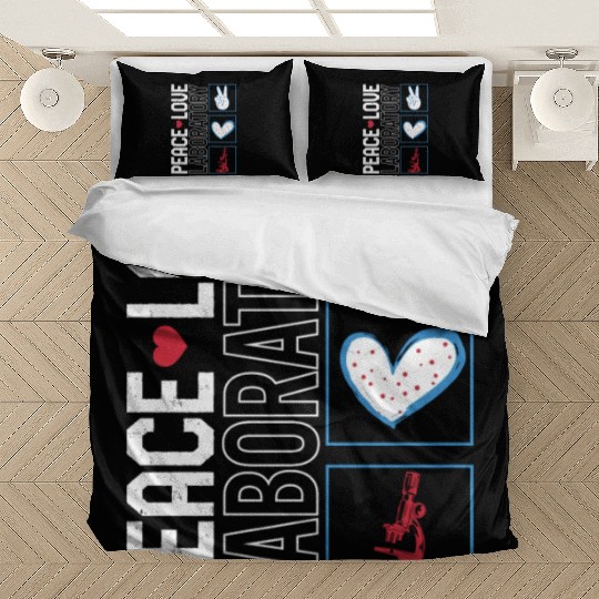 Science Bedding Sets, Peace Love Laboratory Bedding Sets,