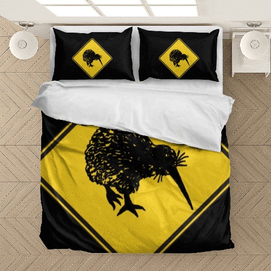 New Zealand Attention Kiwi Street Sign Camping Bedding Sets