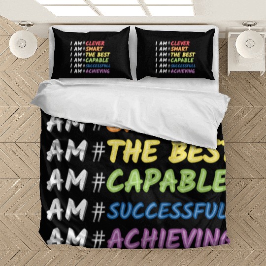 Daily Motivational Affirmation Self Love Quote Bedding Sets