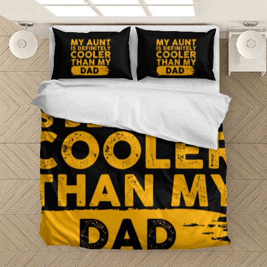 Humor Auntie Gift My Aunt Is Definitely Cooler Bedding Sets