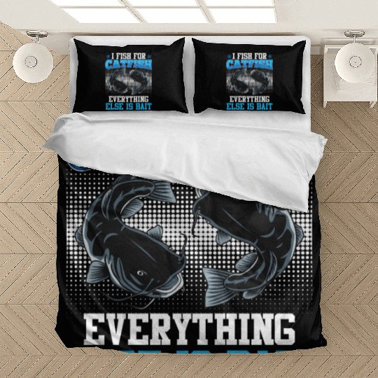 Flathead I fish for Catfish Fishing Noodling Bedding Sets