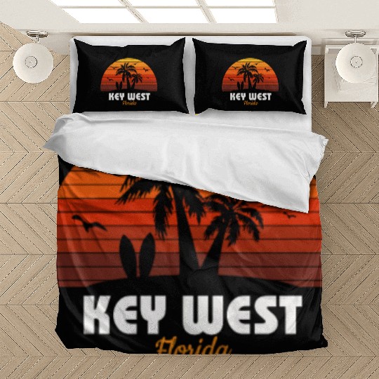 Retro Key West Florida Sunset Cool Vintage Bedding Sets
