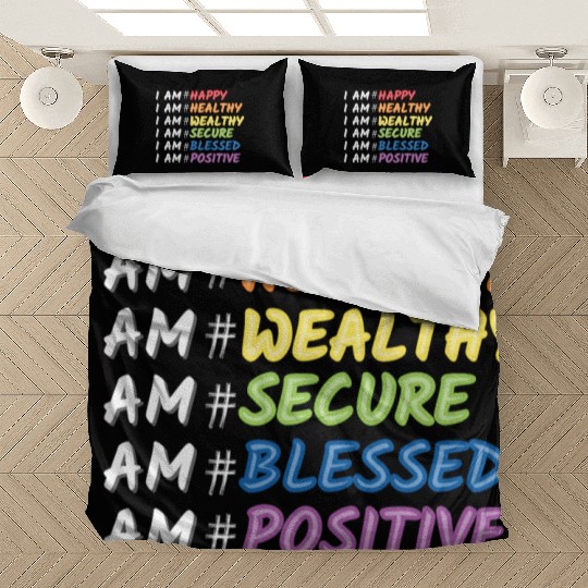 Daily Motivational Affirmation Mantra Self Love Bedding Sets