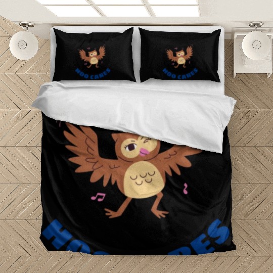 Hoo Cares Owl Pun Bedding Sets