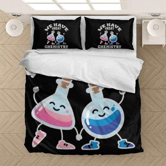 We Have Great Chemistry Laboratory Flasks In Love Bedding Sets