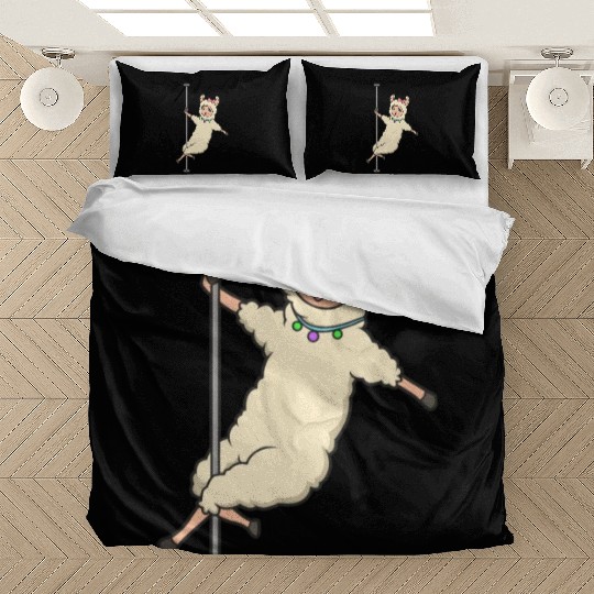 Llama On Pole Dance Pole Pole Fitness Bedding Sets