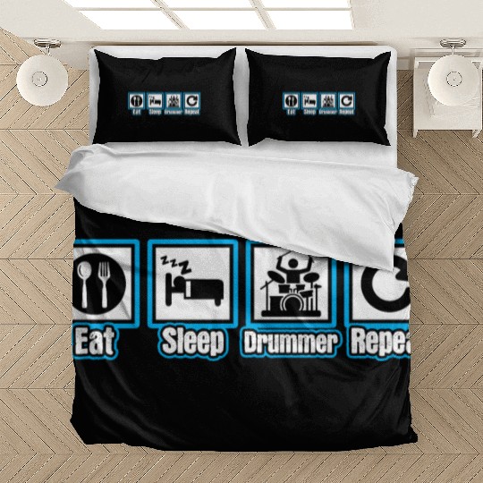Eat Sleep Drummer Repeat Bedding Sets