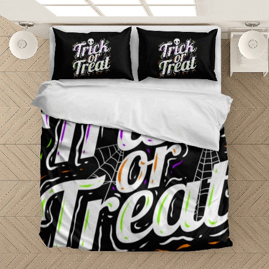 Trick Or Treat Spiderweb Halloween Bedding Sets