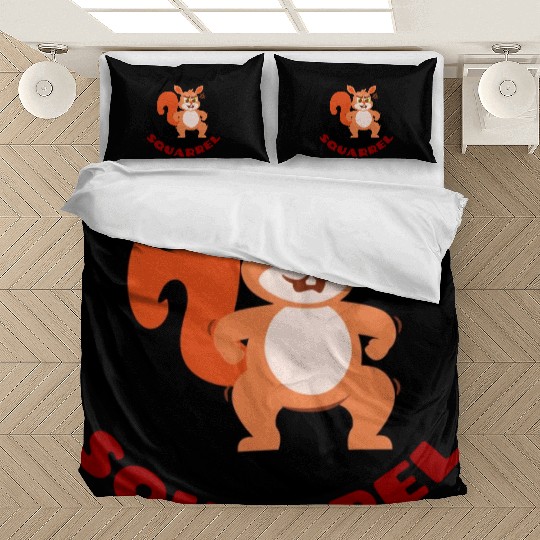 Squarrel Squirrel Pun Bedding Sets