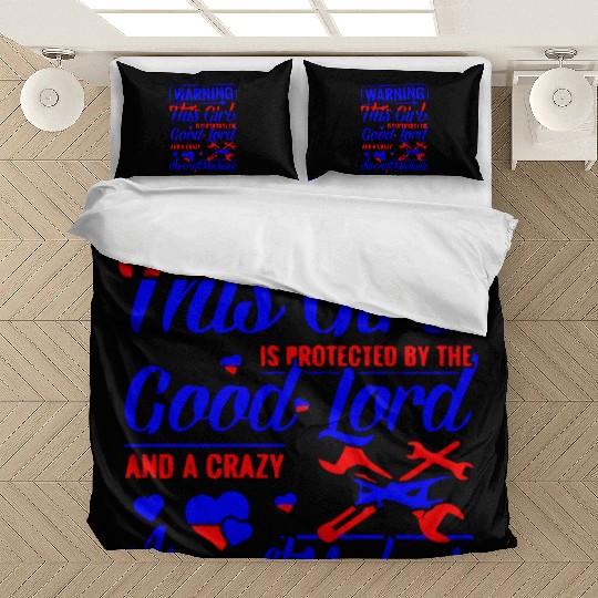 THIS GIRL PROTECTED BY AIRCRAFT MECHANIC Bedding Sets