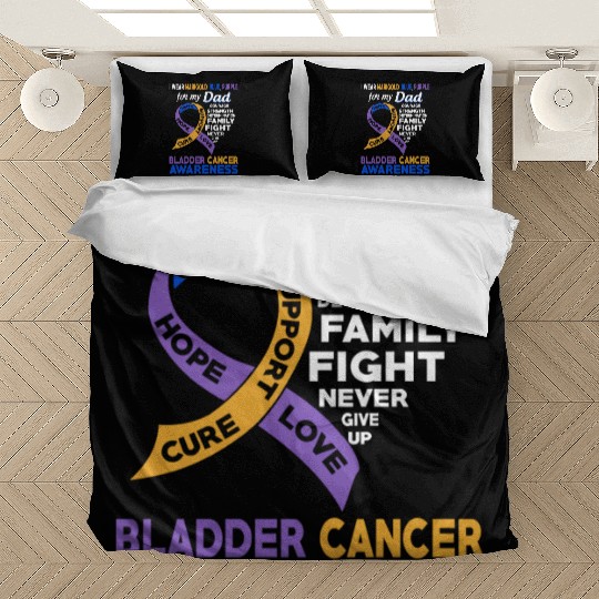 I Wear Marigold Blue Purple For My Dad Bladder Bedding Sets