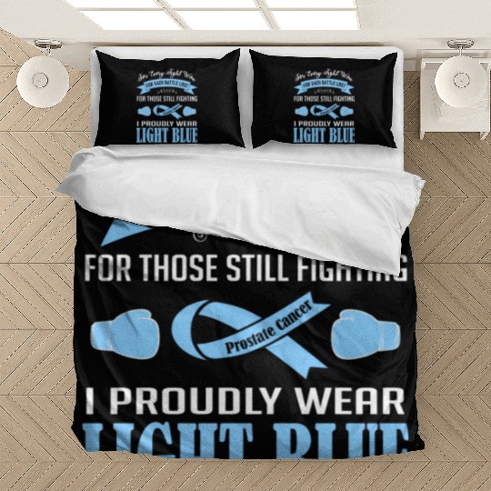 I Proudly Wear Light Blue Prostate Cancer Bedding Sets