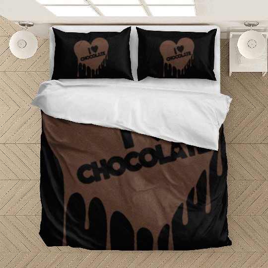 I Love Chocolate Candy Heart Lover Bedding Sets