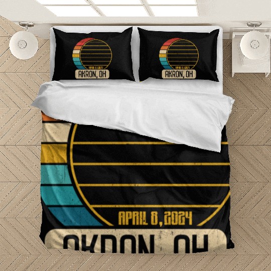 Total Solar Eclipse Ohio Akron April 28 2024Akron Bedding Sets