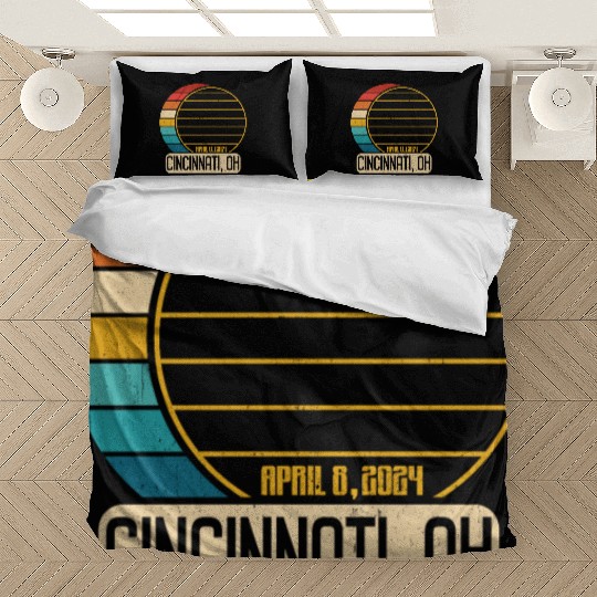 Total Solar Eclipse Ohio Cincinnati April 28 2024C Bedding Sets