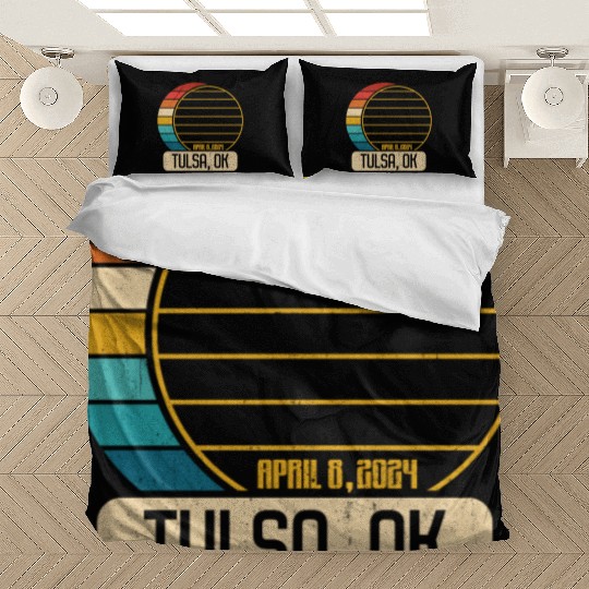 Total Solar Eclipse Oklahoma Tulsa April 28 2024Tu Bedding Sets
