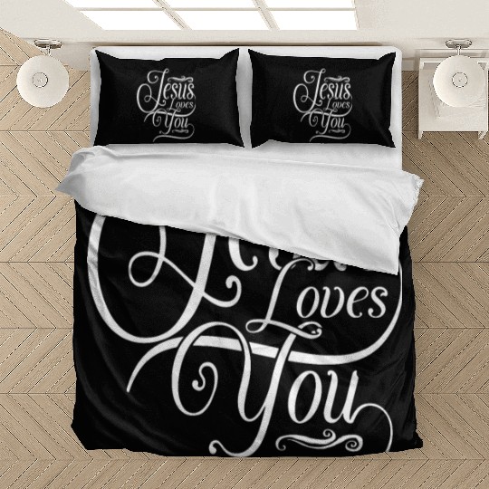 Jesus Loves You Christian Christmas Bedding Sets
