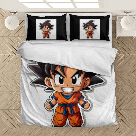 Goku Sticker Happy Bold Colors art toy style Bedding Sets