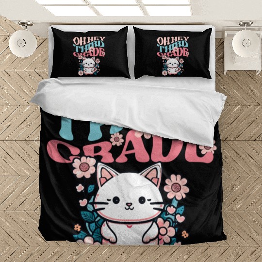 Back to school Oh-hey third grade 3rd-grade back Bedding Sets