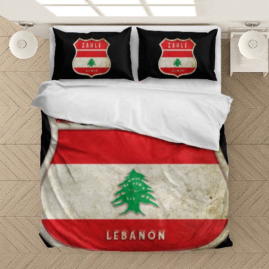 Zahlé Lebanon coat of arms flag design Bedding Sets
