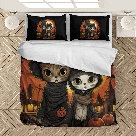 Cute Kittens Trick or Treating - Happy Halloween! Bedding Sets