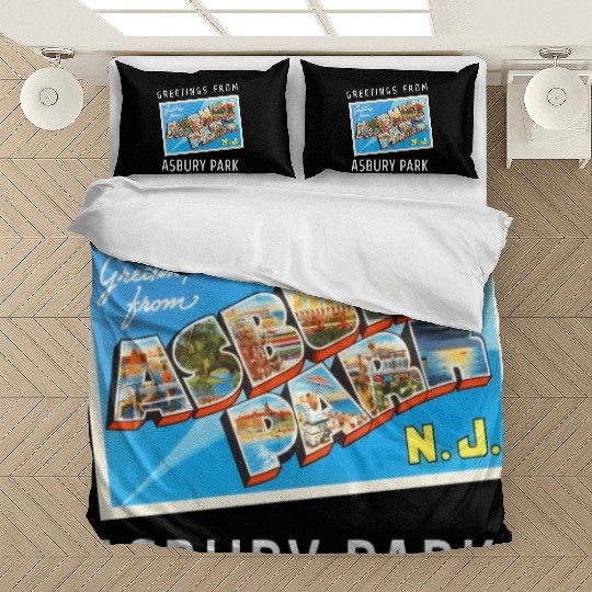 Asbury Park New Jersey Nj Travel Postcard Bedding Sets